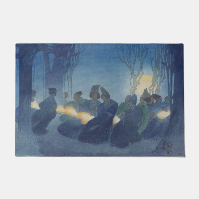 Paillasson Couverture de porte d'entrée de danse de lutin (Devant)