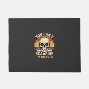 Paillasson Crâne Halloween plus courageux Design Rétro Horreu