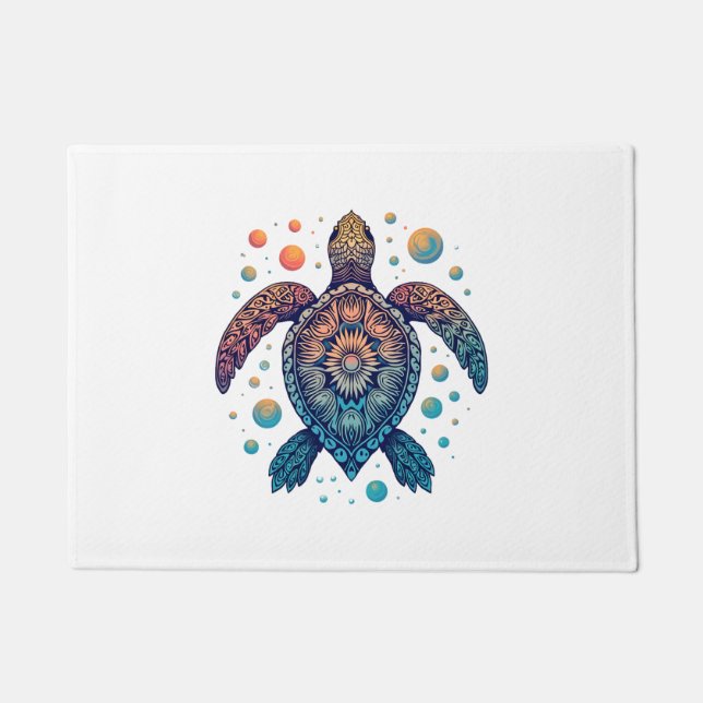 Paillasson Cravate Hawaiian Sea Turtle-Dye Hawaii Vacances Pl (Devant)
