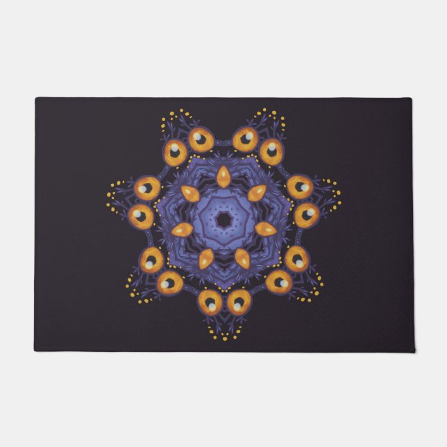 Paillasson Créature de mandala mignonne et effrayante pour l' (Devant)
