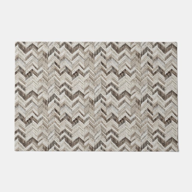 Paillasson Crème chic chevron (Devant)