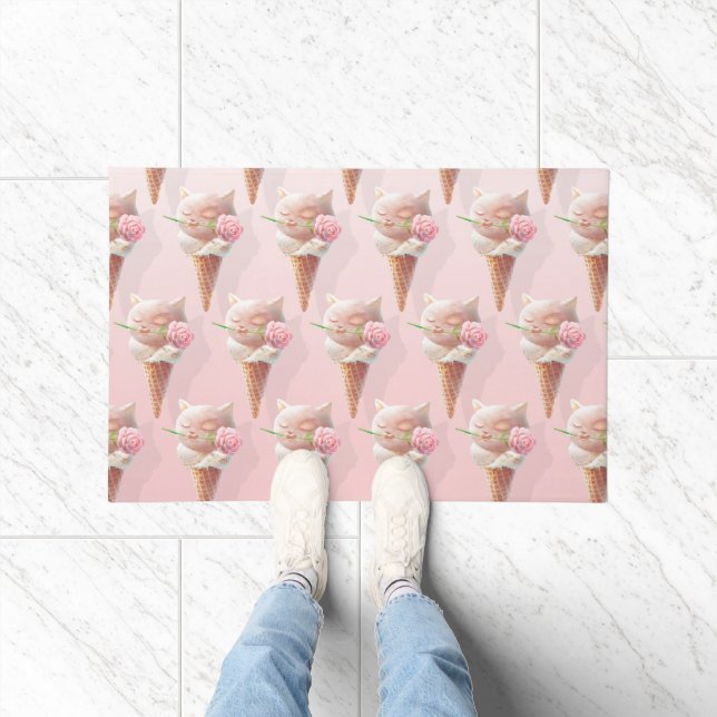 Paillasson Crème de glace Kitty - Rosy & Dreamy (Intérieur)