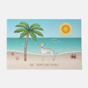 Paillasson Crème Greyhound Italien À Tropical Summer Beach