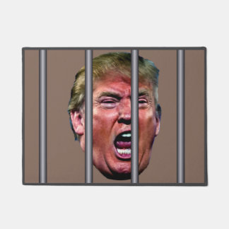 Paillasson Criant Trump Tête Derrière Les Barreaux De Prison
