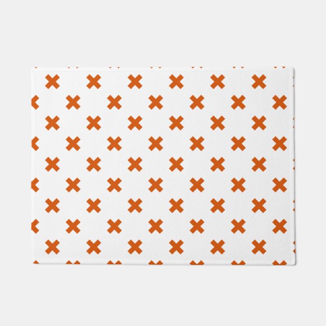 Paillasson Crochets orange sur blanc (Devant)