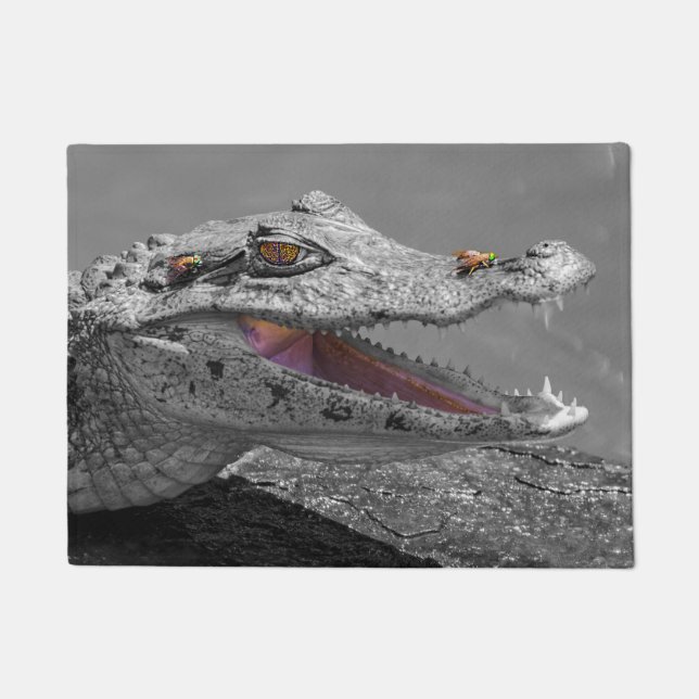 Paillasson Crocodile souriant en Tortuguero - Costa Rica (Devant)