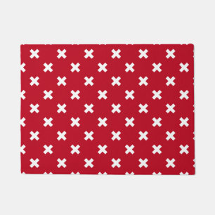 Paillasson Croix blanche sur le rouge