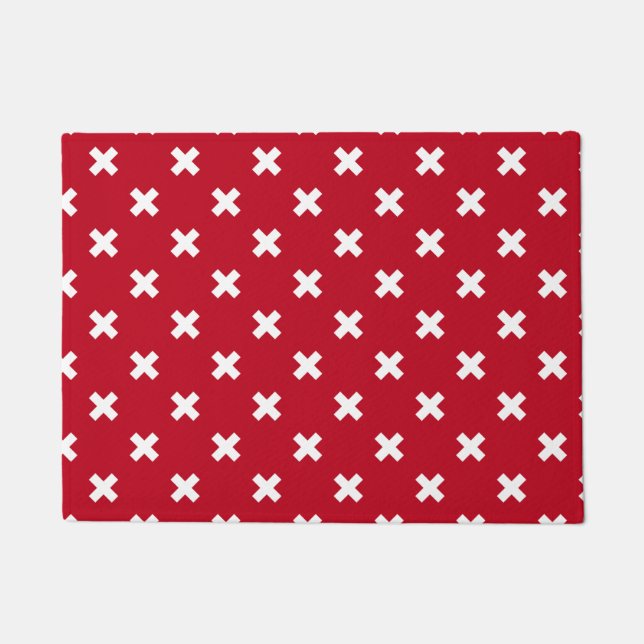 Paillasson Croix blanche sur le rouge (Devant)