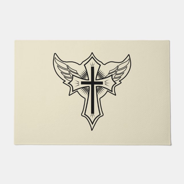 Paillasson Croix chrétienne (Devant)