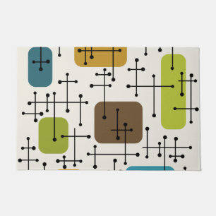 Paillasson Crosshairs d'art de l'ère Eames dans les années 19