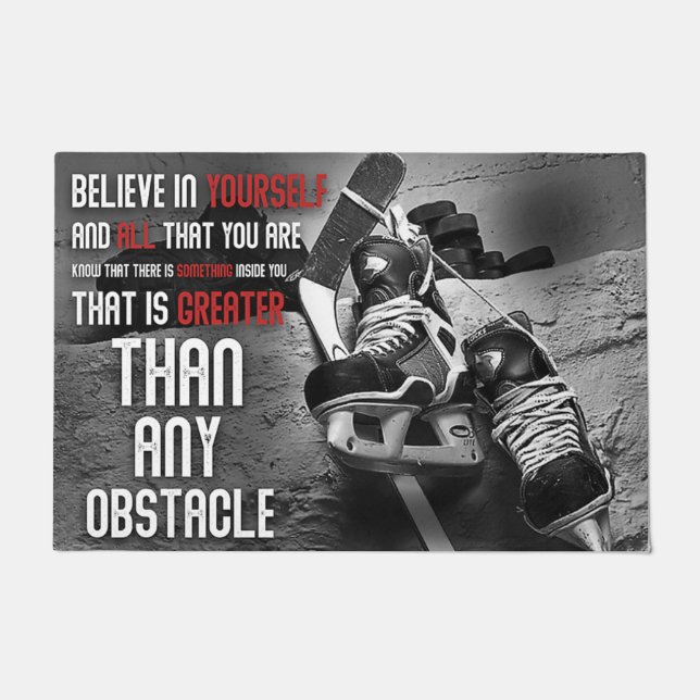 Paillasson Croyez En Vous-Même Mat, Motivation Cool (Devant)