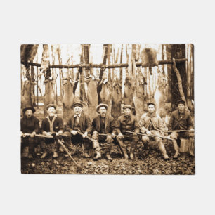 Paillasson Cru profond de club de chasse du Michigan en bois