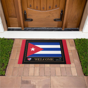 Paillasson Cuba & Cuba Drapeau maison mats /sports Bienvenue
