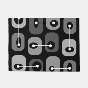 Paillasson Cubes cramoisi Abstraits Argent noir
