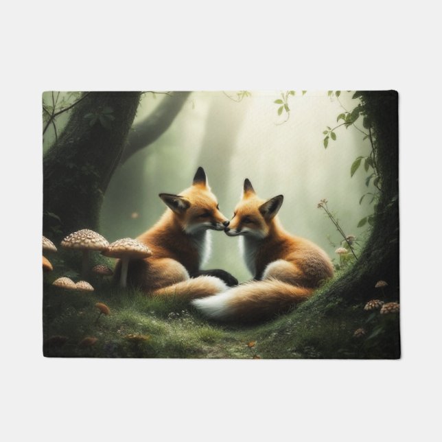 Paillasson Cuddle Fox dans la forêt de Misty (Devant)