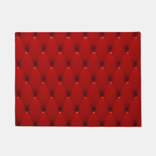 PAILLASSON CUIR ROUGE