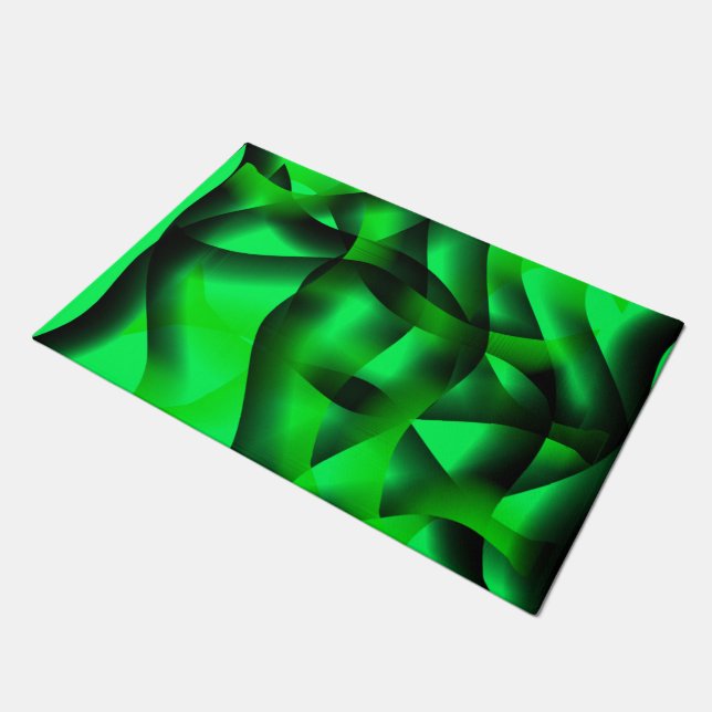 Paillasson Curling vert citron vert et noir, avec ombre ? (Incliné)