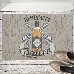 Paillasson Custom Cowboy Revolver Gun Whiskey Saloon