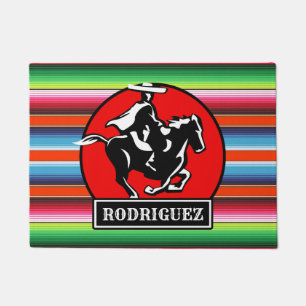 Paillasson CUSTOM NAME Charro Horse Spanish Mexican Serape