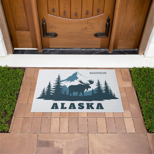 Paillasson Custom Name & Text ALASKA (De plein air)