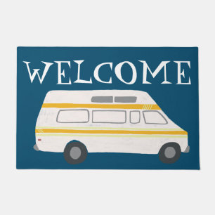 Paillasson Customise-le ! BIENVENUE Camping Vintage Vanlife R