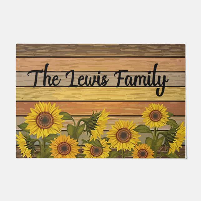 Paillasson Customized Sunflower Decor, Garden Mat (Devant)