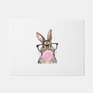 Paillasson Cute Bunny Glasses Bubblegum Easter Day Girls Kids