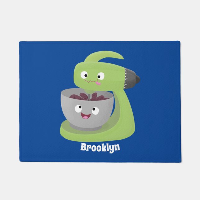 Paillasson Cute cake mixer cuisine appareil dessin animé (Devant)