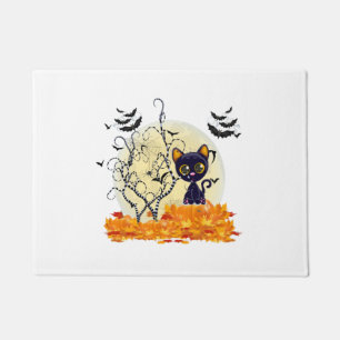 Paillasson Cute Chat en attente d'Halloween
