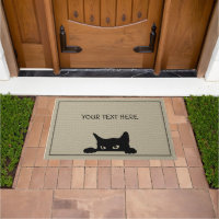 Cute Chat Noir Custom Halloween mat