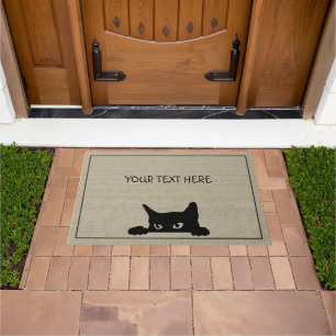 Paillasson Cute Chat Noir Custom Halloween mat