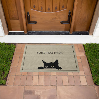 Paillasson Cute Chat Noir Custom Halloween mat