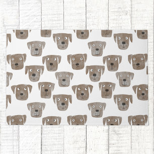 Paillasson Cute chocolat Labrador Retriever Chien Aquarelle