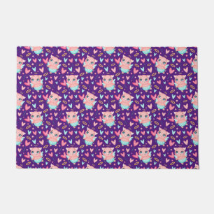 Paillasson Cute Cupid Cochon Whit Hearts Motif