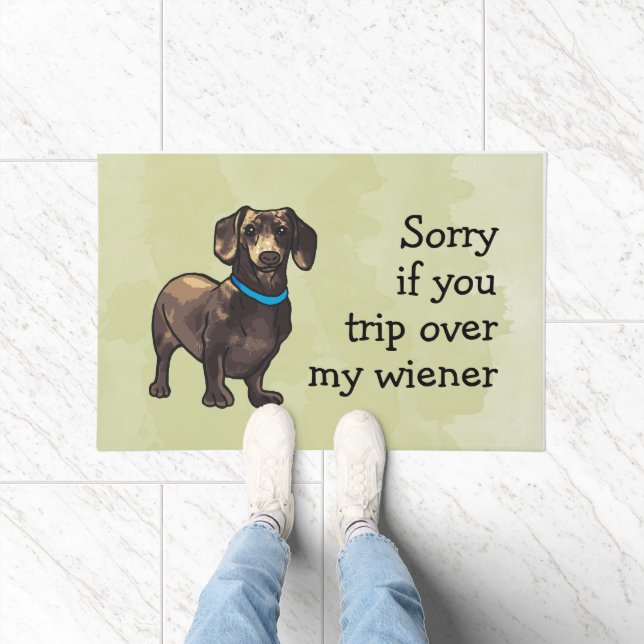 Paillasson Cute Dachshund Funny Wiener (Intérieur)