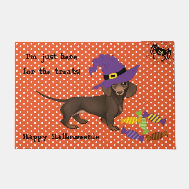 Paillasson Cute Dachshund Halloween Porte Mat (Devant)