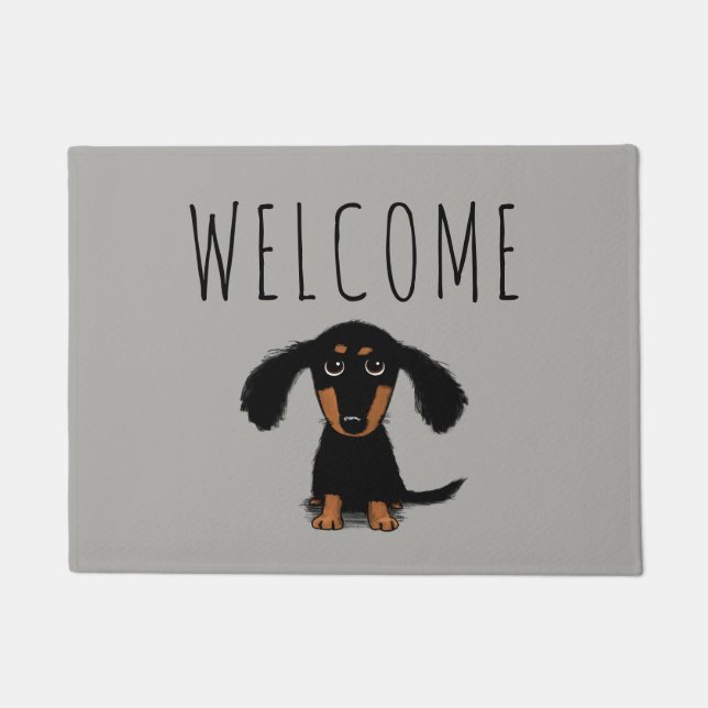Paillasson Cute Dachshund Puppy | Wiener Dog Welcome Mat (Devant)