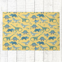Cute Dinosaure préhistorique Motif Jaune