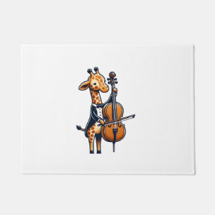 Paillasson Cute Giraffe Jouer Cello Giraffes Musicien Musique