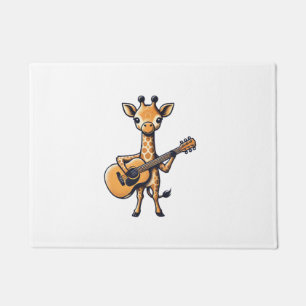 Paillasson Cute Giraffe Jouer Guitare Giraffes Musicien Musi