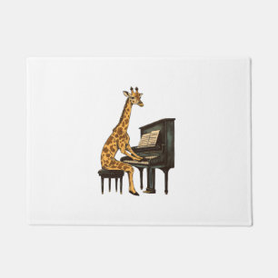 Paillasson Cute Giraffe Jouer Piano Giraffes Musicien Musique