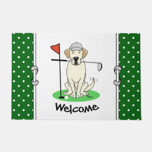 Paillasson Cute Golf Yellow Labrador Retriever Chien