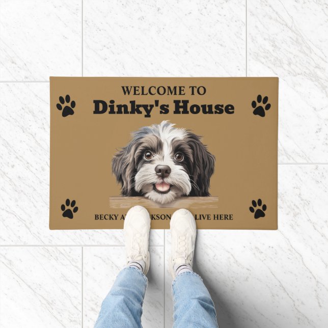 Paillasson Cute Havanese Water Dog Photo (Intérieur)