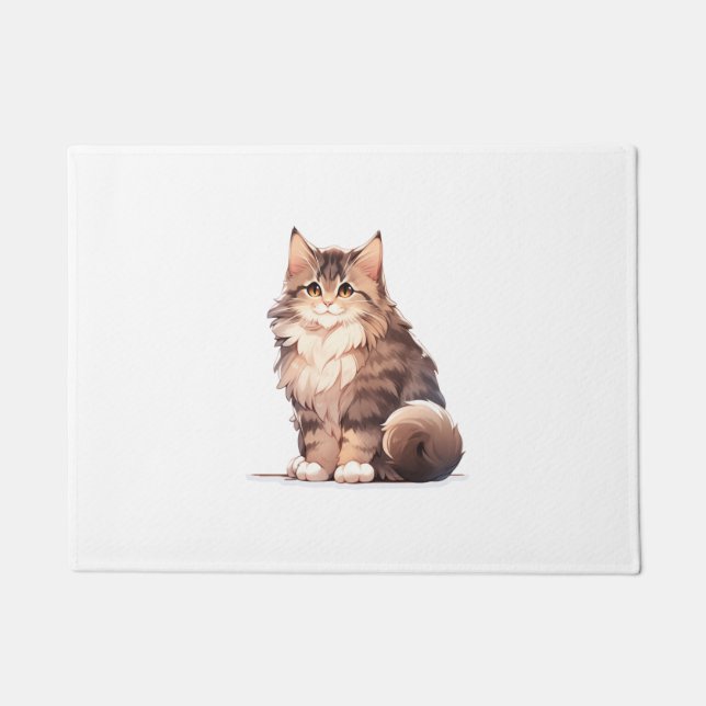 Paillasson Cute Kawaii Maine Coon Big Chat (Devant)