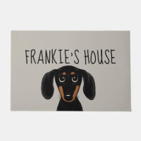 Cute noir et Tan Dachshund Funny Chien personnalis