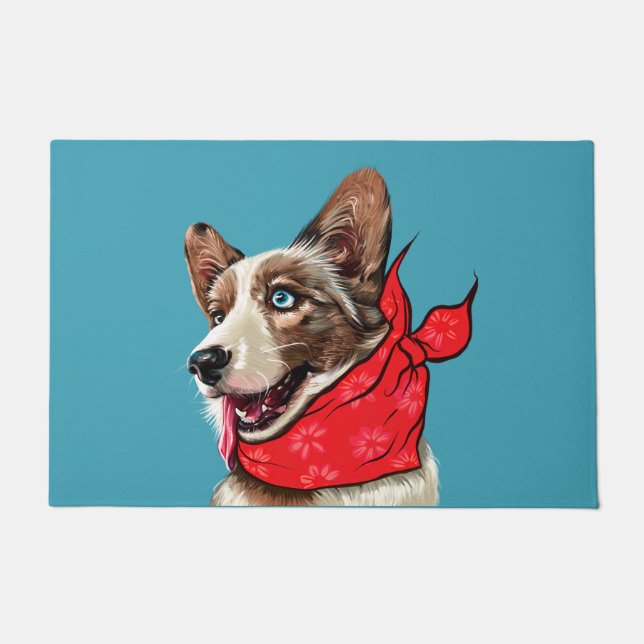 Paillasson Cute Pembroke Welsh Corgi (Devant)