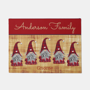 Paillasson Cute Rustique Personnalisé Noël Gnome Elf