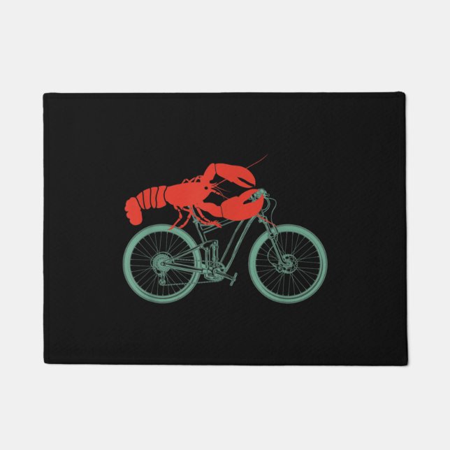 Paillasson Cycling Lobster MTB Cycologue Funny Cyclist (Devant)