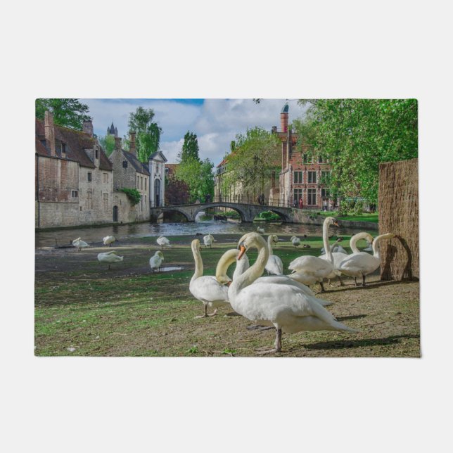 Paillasson Cygnes blancs à Bruges (Devant)