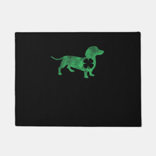 Paillasson Dachshund Chien Shamrock St. Patrick's Day Saint P